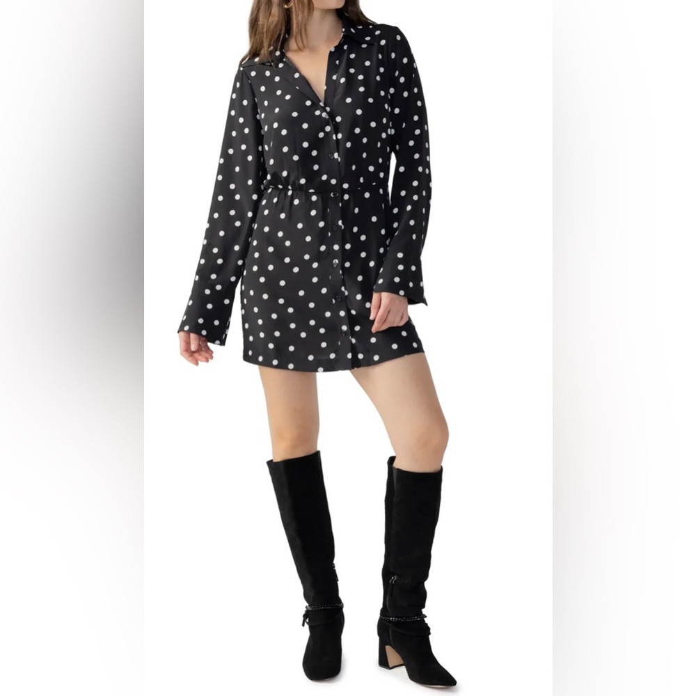 Sanctuary Polka Dot Shirt Dress